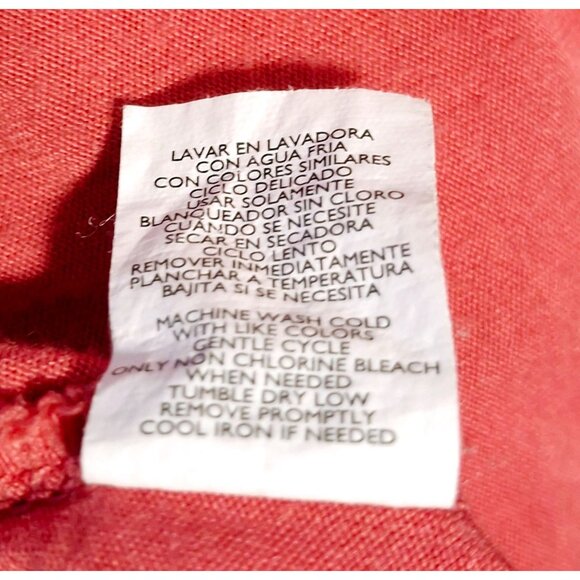 Daisy Fuentes Boho Woman Melon Pink Short Sleeve Ruched Front Tie Tunic Top 3X R - Picture 7 of 7